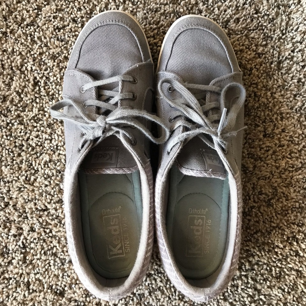 Keds dark gray “ortholite” sneakers size 9